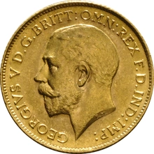 1926 Gold Half Sovereign George V South Africa
