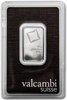 20g Platinum Bar Valcambi Minted