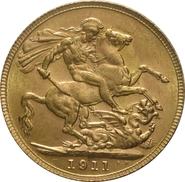 1911 Gold Sovereign Coin George V Perth