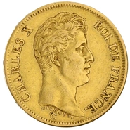 French 40 Francs Gold Coin Charles X 1824-1830