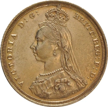 1887 Gold Sovereign Coin Queen Victoria Jubilee Head Sydney