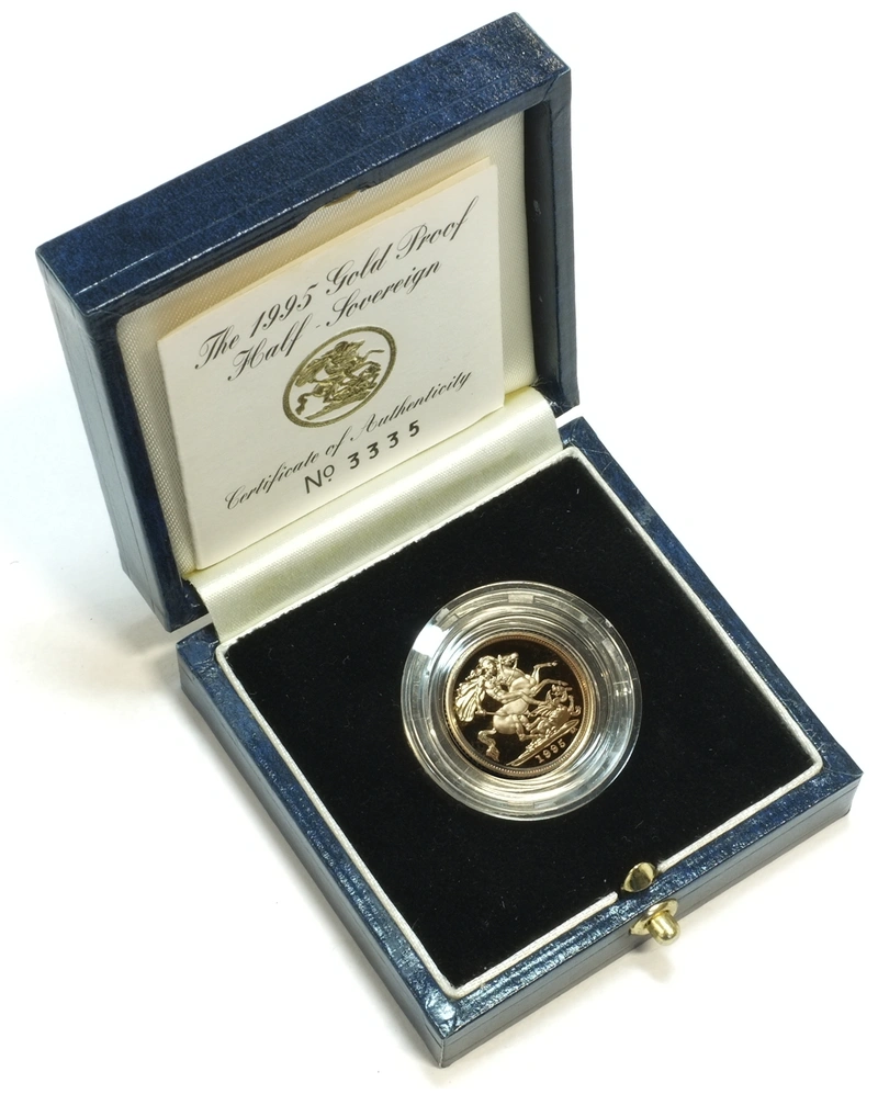1995 Proof Gold Half Sovereign Boxed