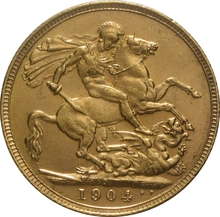 1904 Gold Sovereign Coin Edward VII Sydney