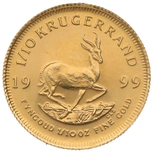 1999 1/10oz Krugerrand Gold Coin