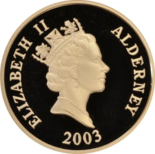 2003 Proof Gold Crown £5 Coin Concorde Boxed