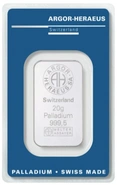 20g Palladium Bar Argor-Heraeus
