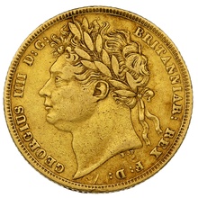 1821 Gold Sovereign - George IV Laureate Head