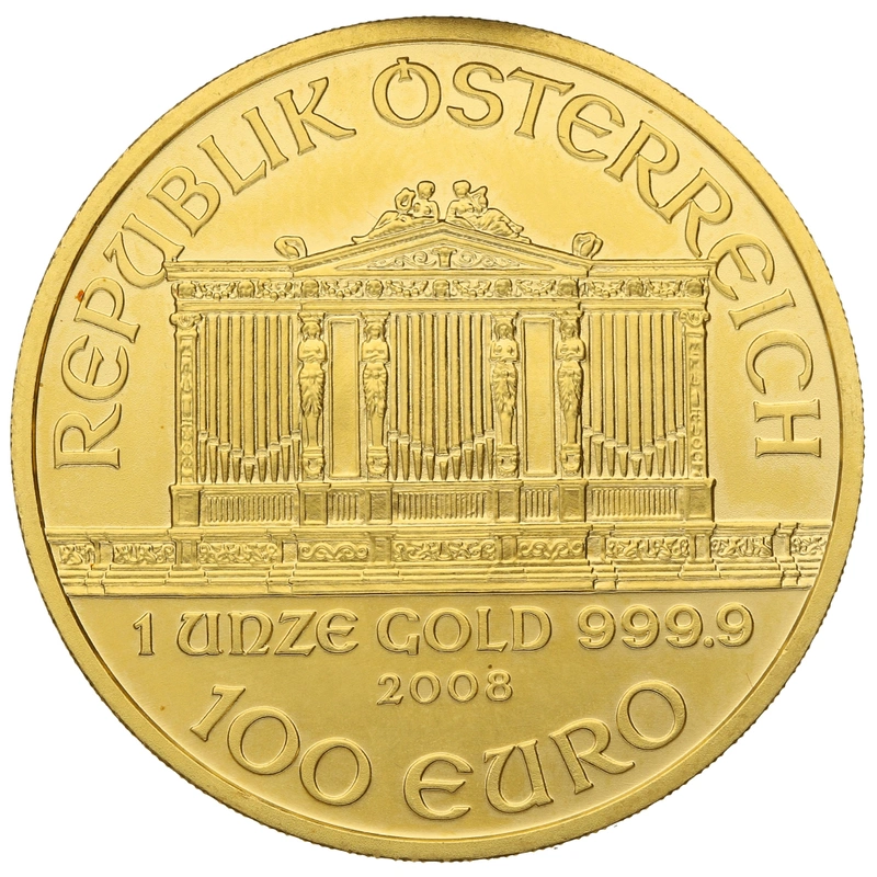 2008 Austrian Gold Philharmonic Coin 1oz