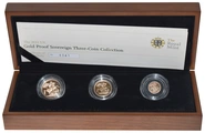 2011 Proof Gold Sovereign 3 Coin Set Boxed