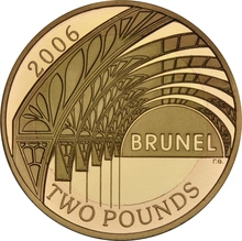2006 Proof £2 Gold Coin Brunel Achievements Boxed