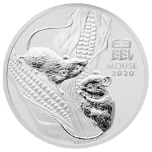 2020 Year of the Mouse Silver Coin 1oz Perth Mint Australian Lunar Series