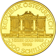 1999 Austrian Gold Philharmonic Coin 1oz