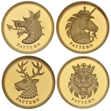 2004 Proof Gold 1 Pound Coin Heraldic Beasts 4 Coin Set Boxed
