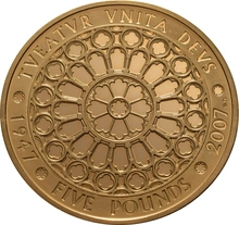 2007 Proof Gold £5 Coin Quintuple Sovereign Diamond Wedding