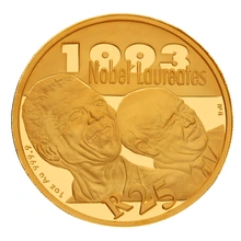 2007 Protea 1oz Proof Gold Coin Nobel Peace Boxed