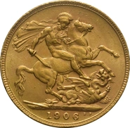 1906 Gold Sovereign Coin Edward VII