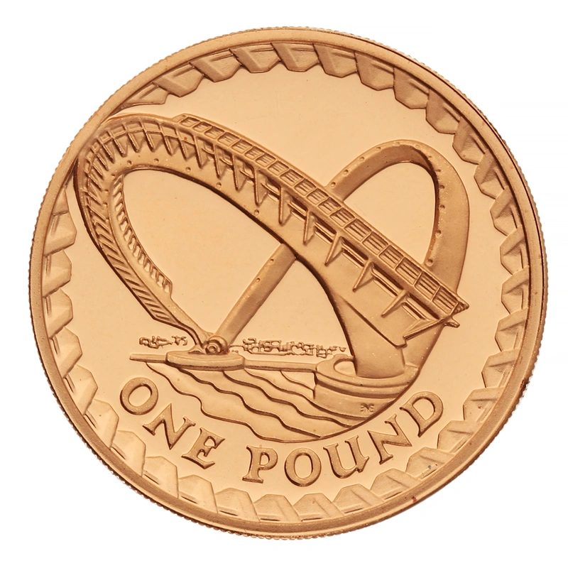 2007 Proof Gold 1 Pound Coin Millennium Bridge