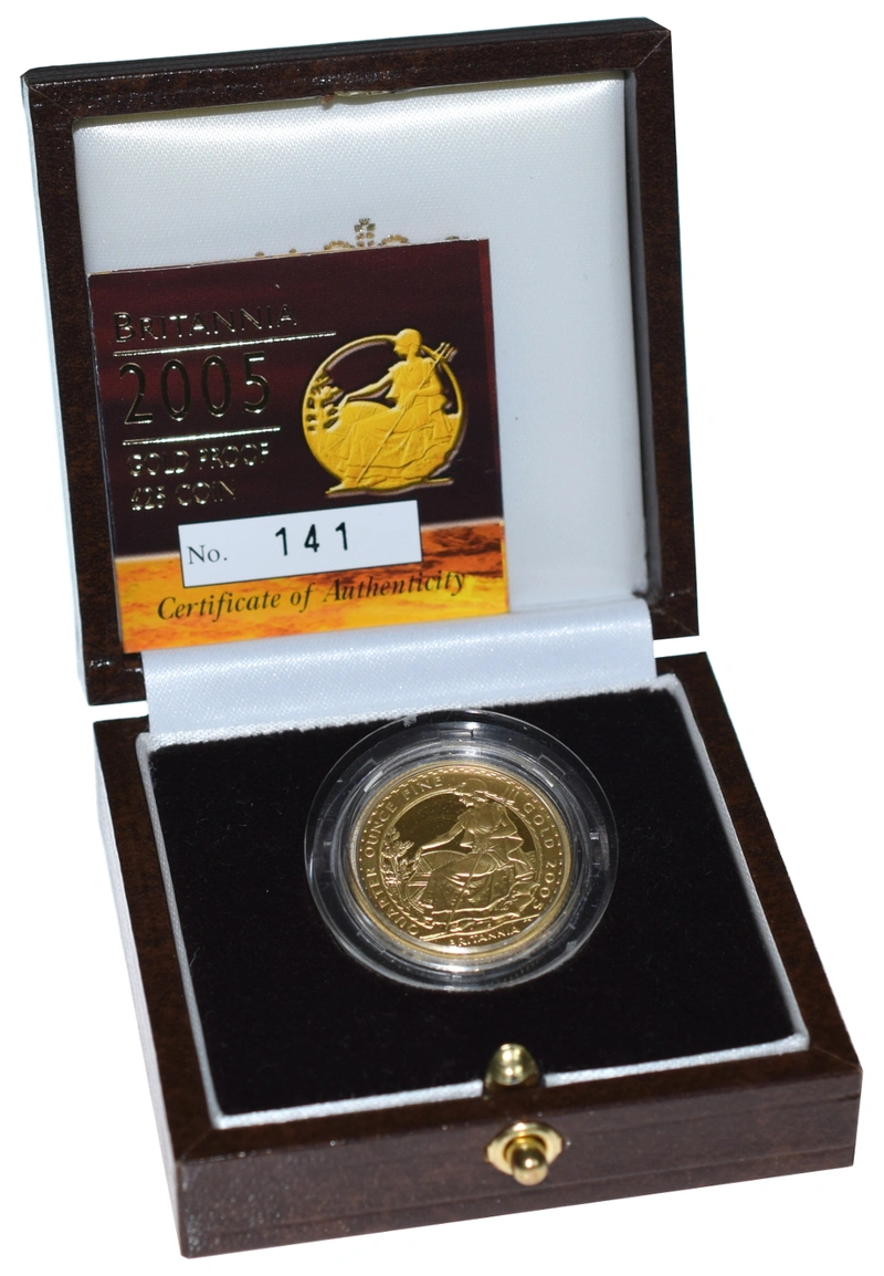 2005 Proof 1/4oz Gold Britannia Coin Boxed