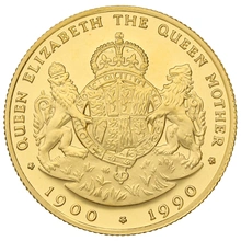 1990 Falkland Islands Elizabeth The Queen Mother 90th Birthday Gold Proof Set Boxed
