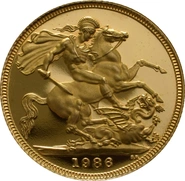 1986 Gold Sovereign Coin Elizabeth II Third Head Proof