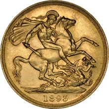 1893 £2 Coin Gold Double Sovereign Victoria Veiled Head NGC MS61