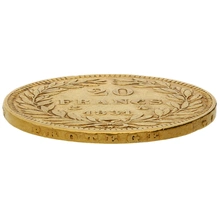 1831 French 20 Francs Gold Coin Louis-Philippe Bare Head Raised Rim Lettering A