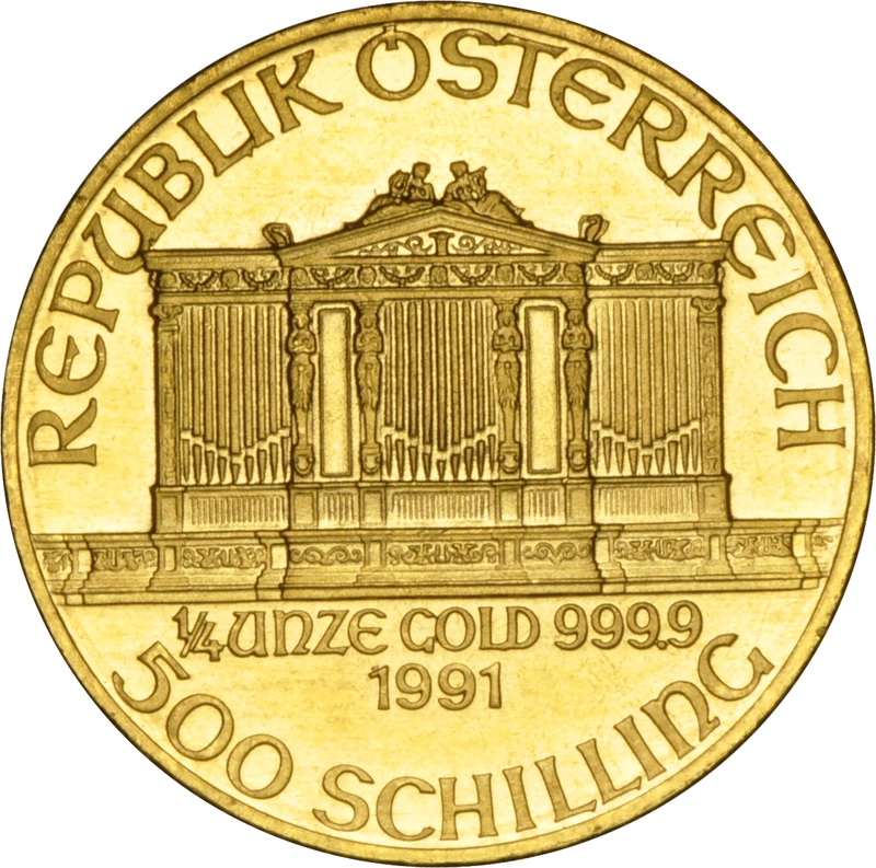 1991 1/4oz Austrian Gold Philharmonic Coin