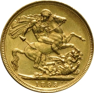 1893 Gold Sovereign Coin Queen Victoria Jubilee Head Sydney
