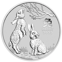 2023 Year of the Rabbit Silver Coin 1/2oz Perth Mint Australian Lunar Series