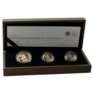 2010 Proof Gold Sovereign Premium 3 Coin Set Boxed