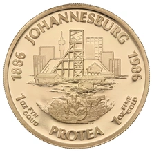 1986 Protea 1oz Proof Gold Coin