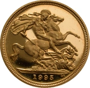1995 Proof Gold Half Sovereign Elizabeth II Third Head