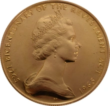 1965 Isle of Man £5 Gold Coin 22ct Bicentenary of the Revestment Act