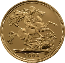 1992 Proof Gold Half Sovereign Elizabeth II Third Head