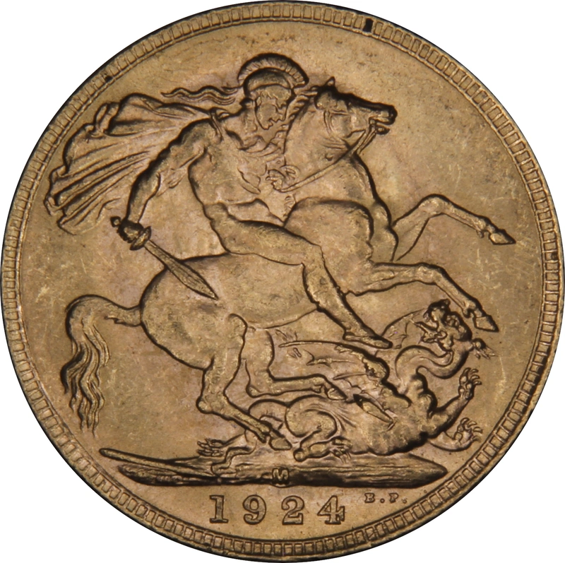 1924 Gold Sovereign - King George V - M NGC MS63
