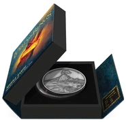 2022 Proof The Lord of the Rings Silver Coin Mount Doom 1oz Boxed