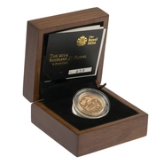 2014 Proof Gold 1 Pound Coin Scotland Floral Boxed