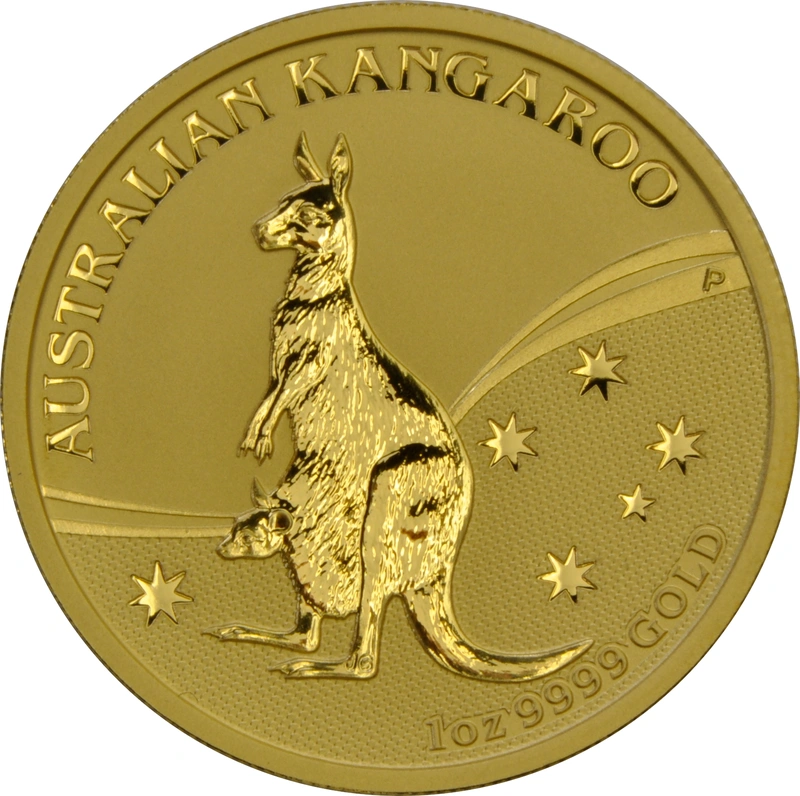 2009 Australian Kangaroo Gold Nugget Coin 1oz