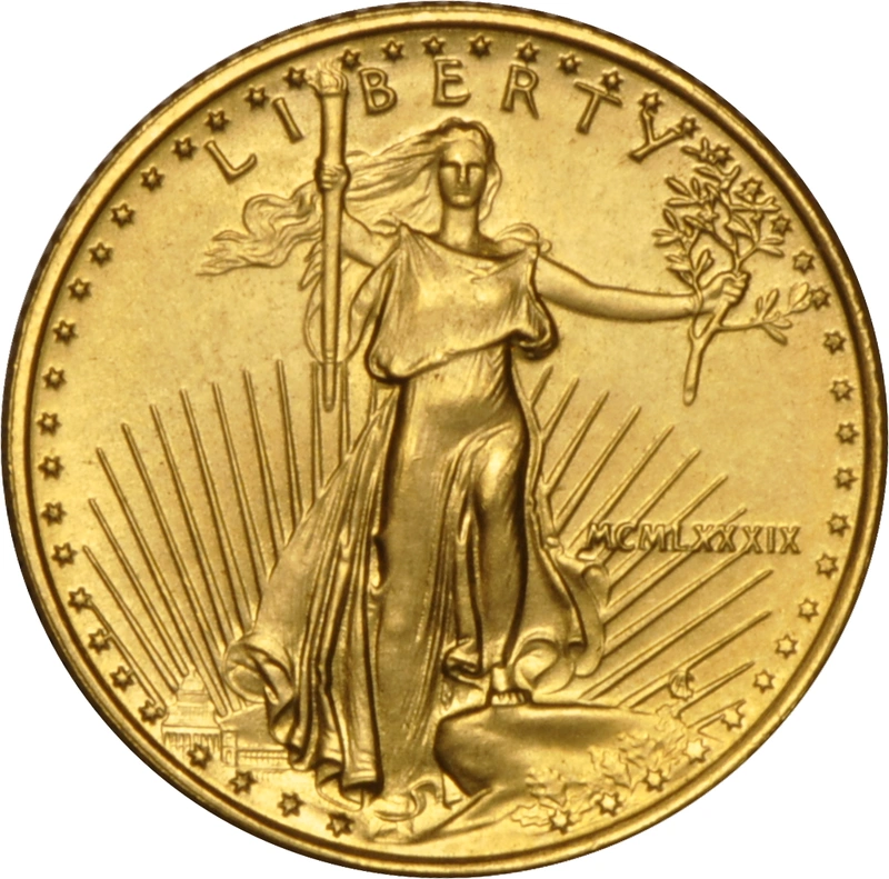 1989 1/10oz American Eagle Gold Coin MCMLXXXIX