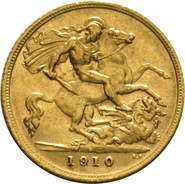 1910 Gold Half Sovereign Edward VII Sydney
