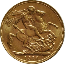 1912 Gold Sovereign Coin George V Perth