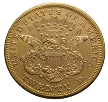 1869 $20 Gold Coin Double Eagle Liberty Head San Francisco