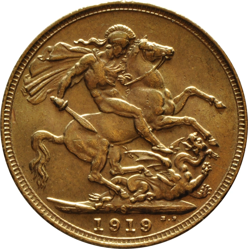 1919 Gold Sovereign Coin George V Sydney