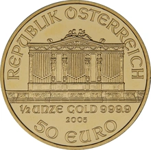2005 1/2oz Austrian Gold Philharmonic Coin