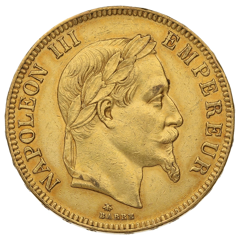French 100 Francs Gold Coin Laureate Head