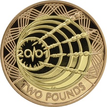 2001 Two Pound Proof Gold Coin: Marconi, Wireless Bridges