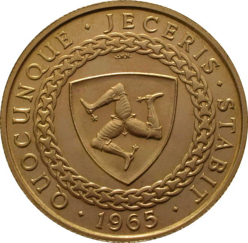 1965 Isle of Man Gold Half Sovereign Coin 22ct Bicentenary of the Revestment Act