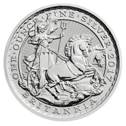 1997-2017 1oz Silver Britannia Coin 20th Anniversary Chariot Design
