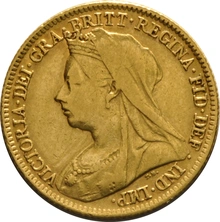 1897 Gold Half Sovereign Queen Victoria Old Head