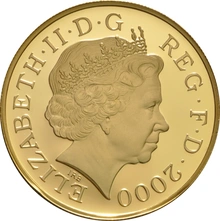 2000 Proof Gold £5 Coin Quintuple Sovereign Queen Mother